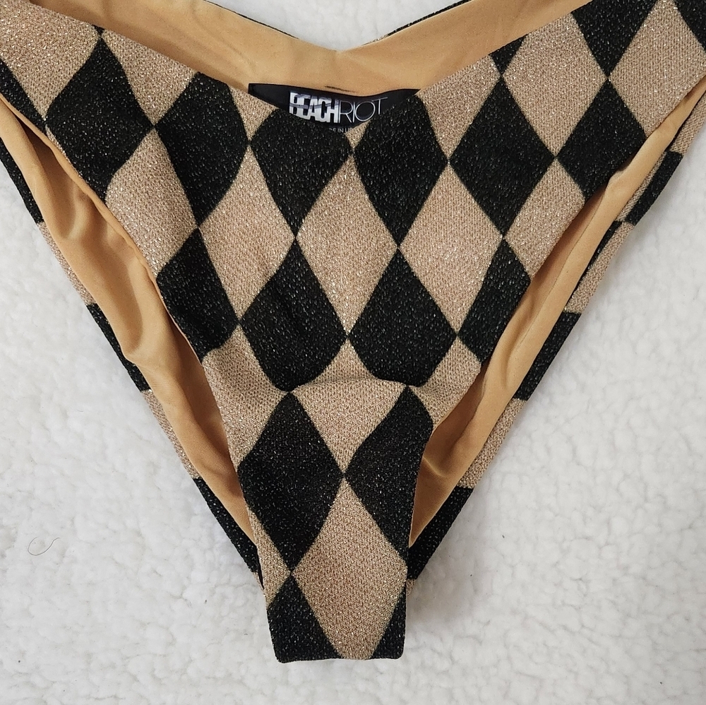 New!Beach Riot Diamond Shine Vanessa Bikini‎ Bottom - Picture 7 of 9